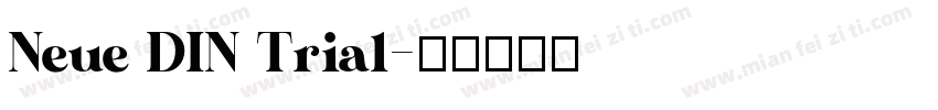 Neue DIN Trial字体转换